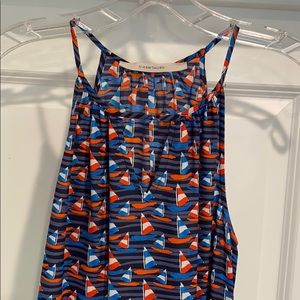 Keyhole, high neck, midi- Sailboat dress